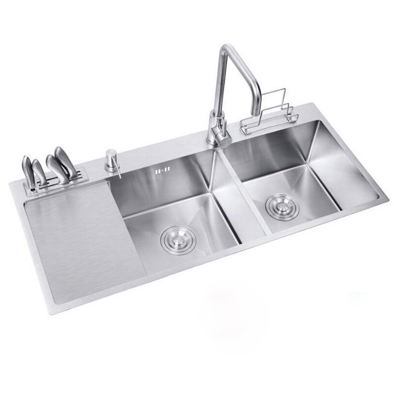 CHẬU RỬA BÁT ĐÚC INOX 304 CÓ BÀN